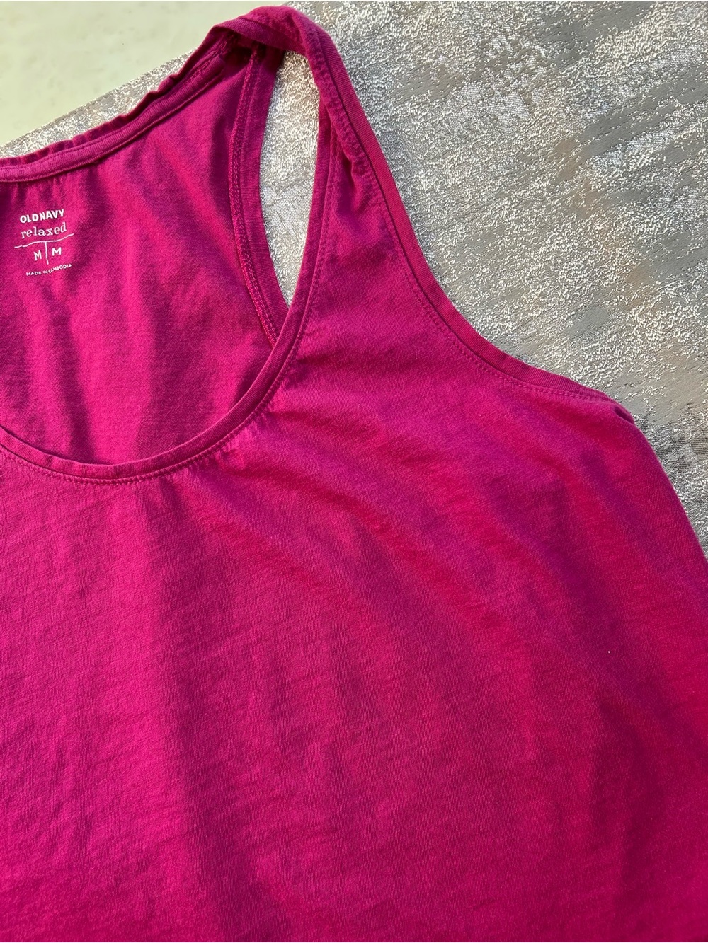 Old Navy Women's Relaxed Racerback Tank Top - Fuchsia